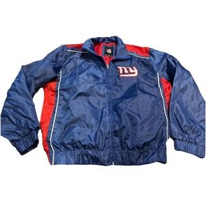 New York Giants‎ NFL jacket windbreak poly Football Sz Large Full Zip